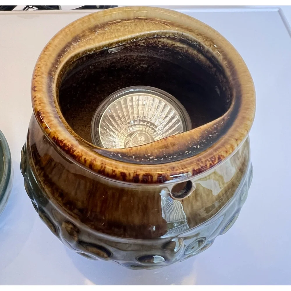 Brown and Blue Pottery Like Electric Candle Warmer.  New without Tags.